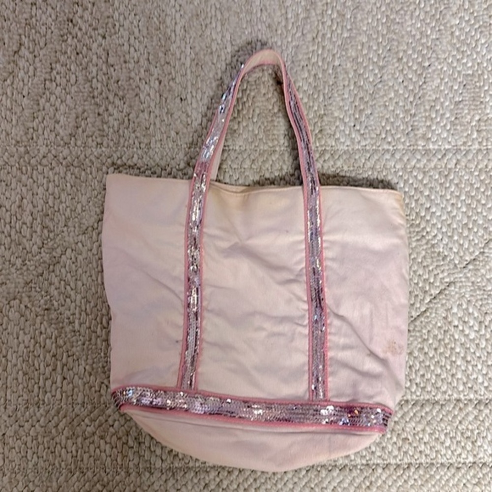 Pink tote with sequins
